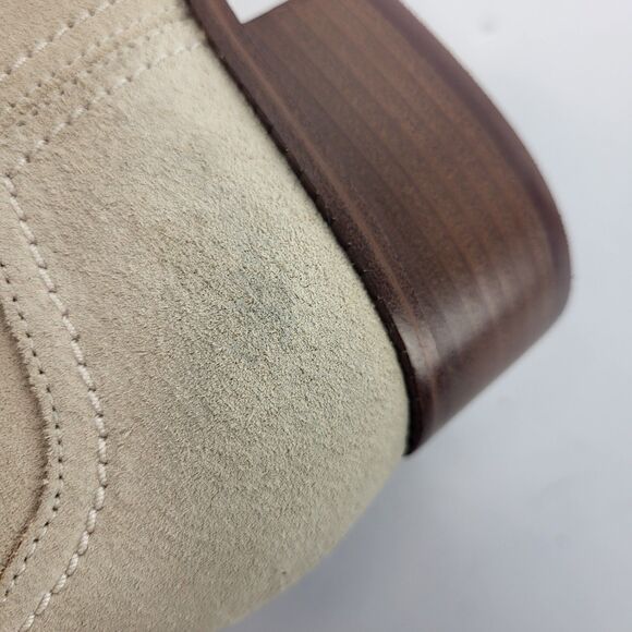 Cole Haan Naia Pointed Toe Block Heel Booties Women's Light Beige Size 7.5B - Picture 9 of 12